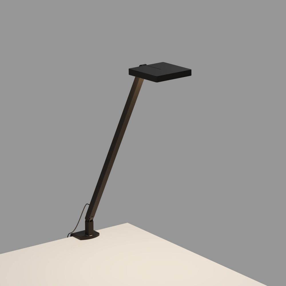 Koncept Lighting FCD-1-MTB-2CL Focaccia Solo Desk Lamp with desk clamp (Matte Black)